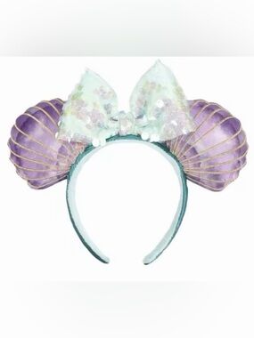 Themed Little Mermaid Purple and Mint Seashell Headband